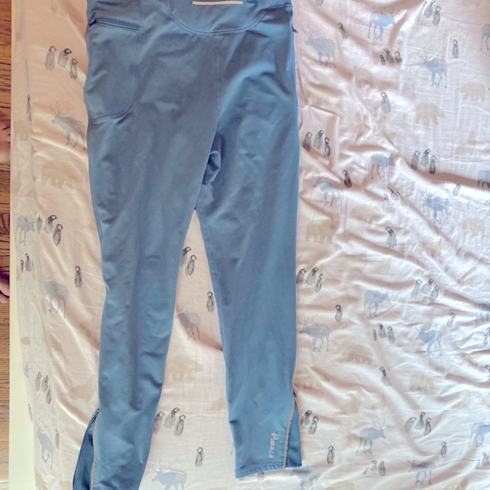 Pudolla thermal running tights (Slate Blue)